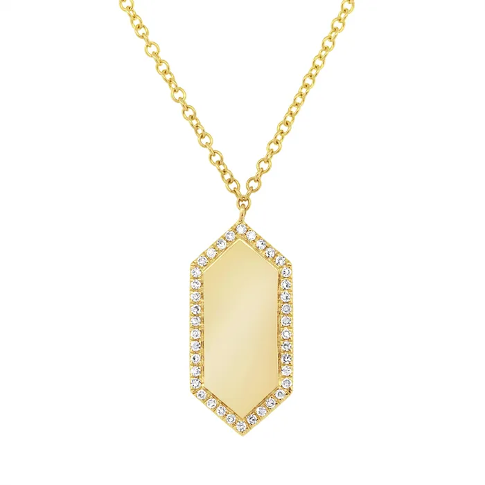 Necklaces Meierotto Jewelers 14K Yellow Gold Diamond Bar Necklace