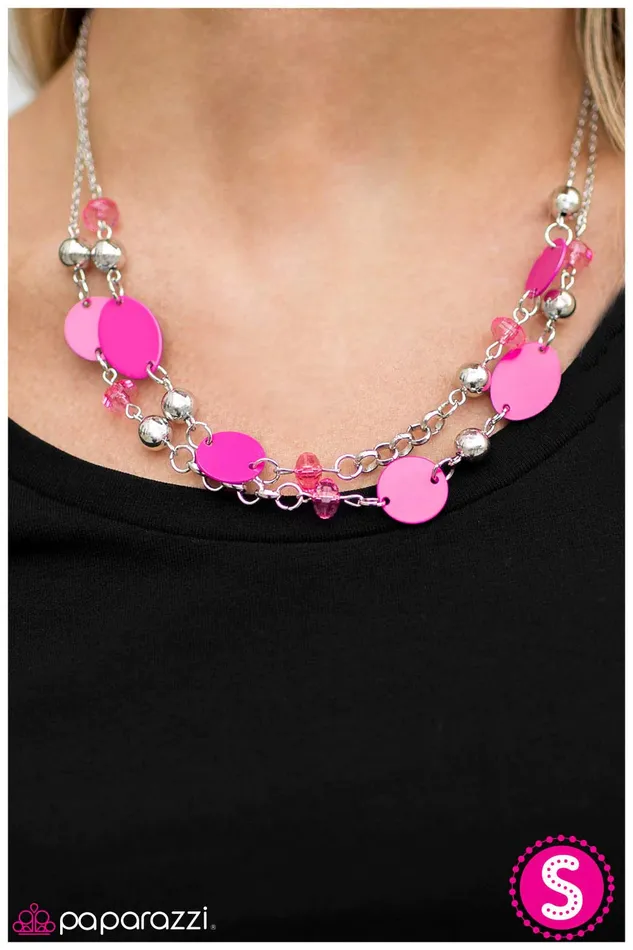 Necklaces Paparazzi Jewelry Paparazzi Necklace Bon Adventure Pink
