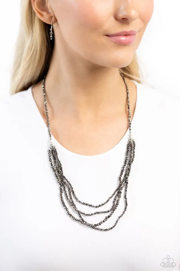 Necklaces Paparazzi Jewelry Paparazzi Necklace Candescent Cascade Silver