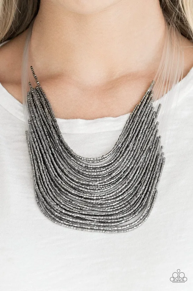 Necklaces Paparazzi Jewelry Paparazzi Necklace Catwalk Queen Black