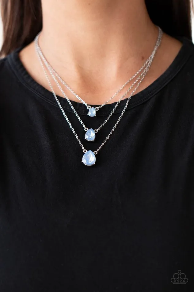 Necklaces Paparazzi Jewelry Paparazzi Necklace Dewy Drizzle Blue