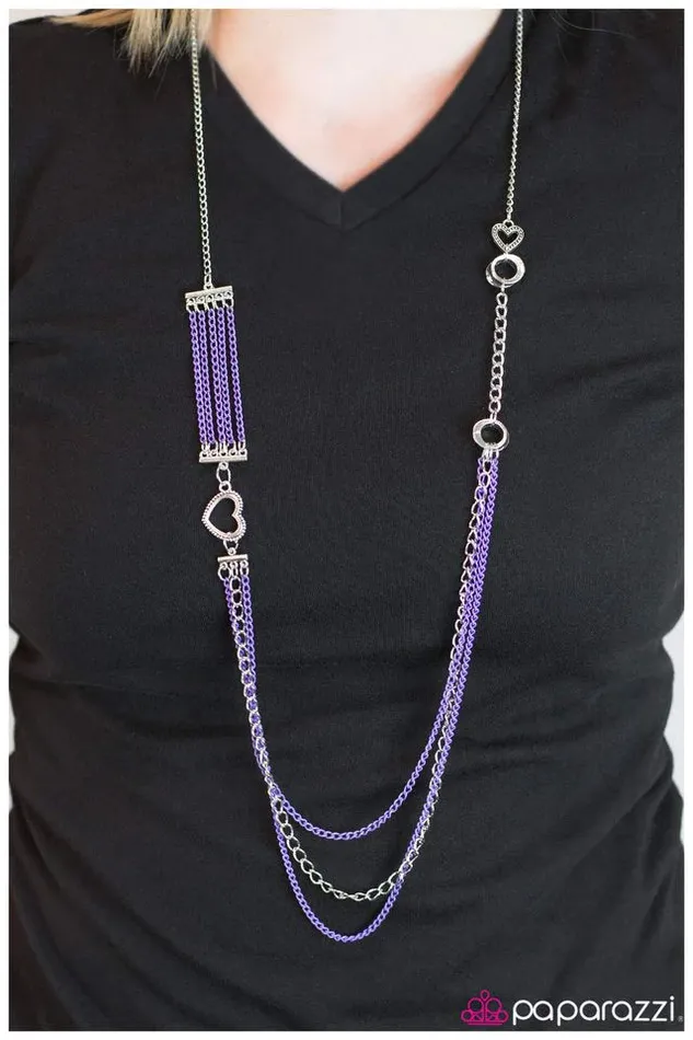 Necklaces Paparazzi Jewelry Paparazzi Necklace Head Over Heels Purple