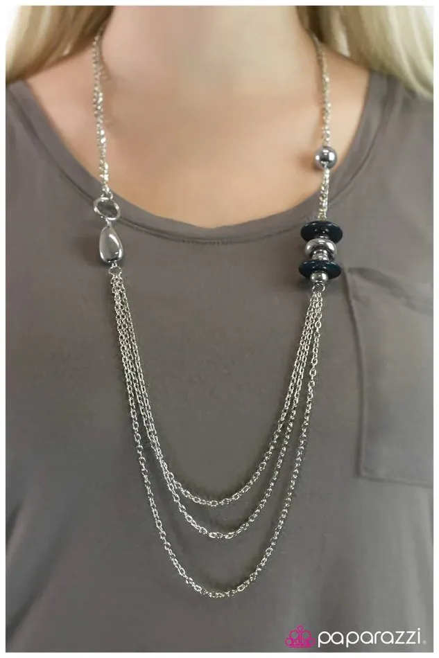 Necklaces Paparazzi Jewelry Paparazzi Necklace It All Stacks Up Blue