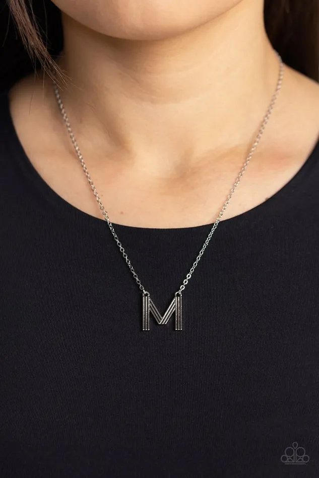 Necklaces Paparazzi Jewelry Paparazzi Necklace Leave Your Initials Silver M