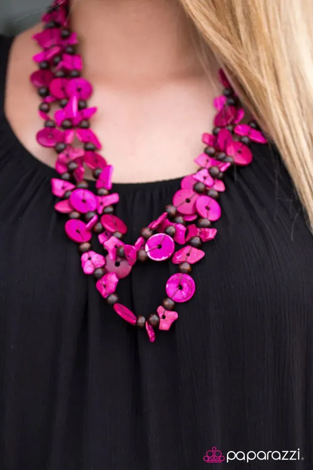 Necklaces Paparazzi Jewelry Paparazzi Necklace Living The Tropical Life Pink