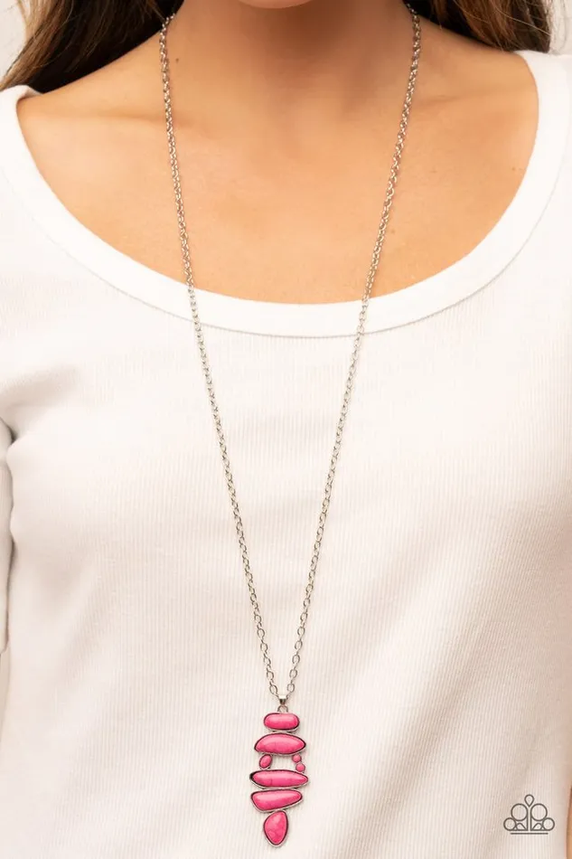 Necklaces Paparazzi Jewelry Paparazzi Necklace Mojave Mountaineer Pink