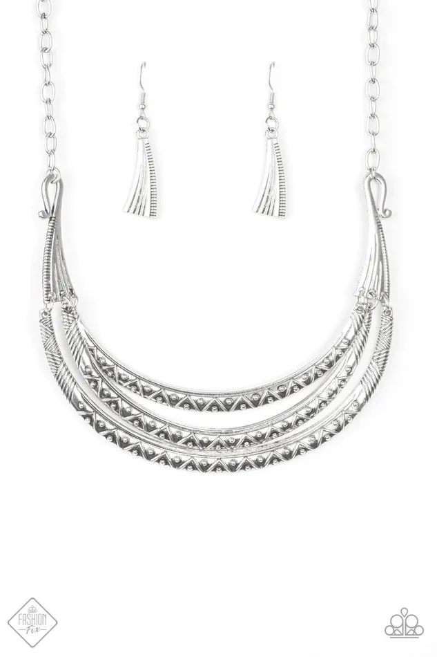 Necklaces Paparazzi Jewelry Paparazzi Necklace Primal Princess Silver