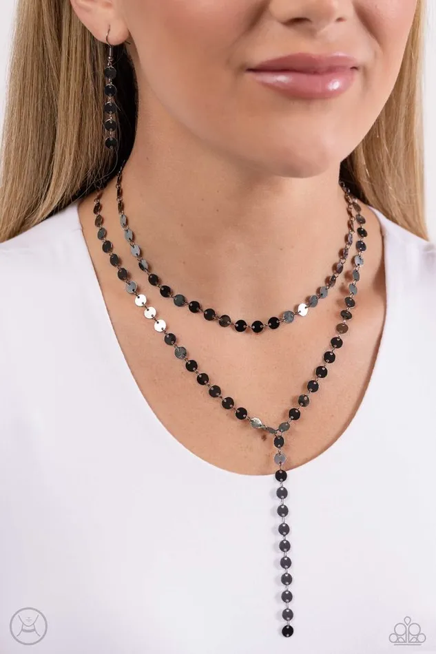 Necklaces Paparazzi Jewelry Paparazzi Necklace Reeling in Radiance Black