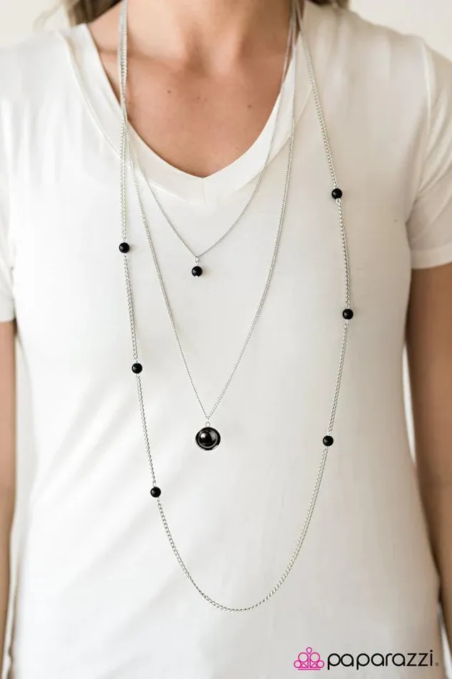 Necklaces Paparazzi Jewelry Paparazzi Necklace Runway Shine Black