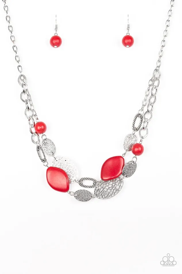 Necklaces Paparazzi Jewelry Paparazzi Necklace Second Nature Red