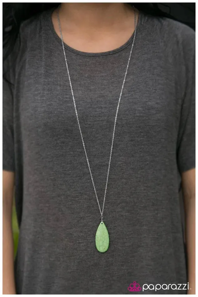 Necklaces Paparazzi Jewelry Paparazzi Necklace Stone River Green
