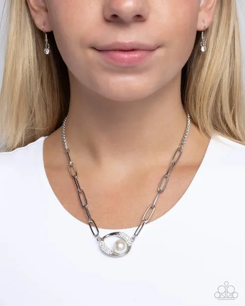 Necklaces Paparazzi Jewelry Paparazzi Necklace Tilted Tutor White