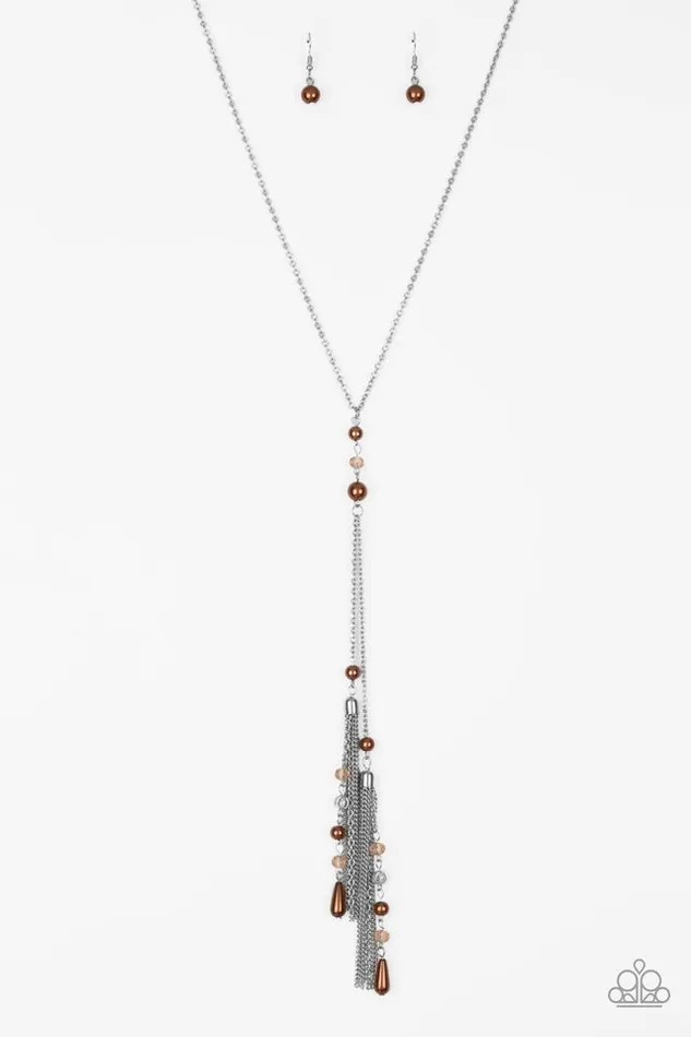 Necklaces Paparazzi Jewelry Paparazzi Necklace Timeless Tassels Brown Necklaces Paparazzi Jewelry Paparazzi Necklace Timeless Tassels Brown