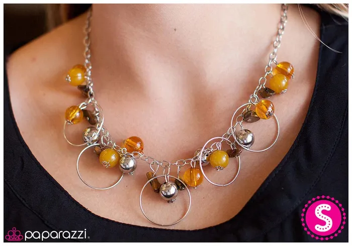 Necklaces Paparazzi Jewelry Paparazzi Necklace Topaz Elegance Yellow