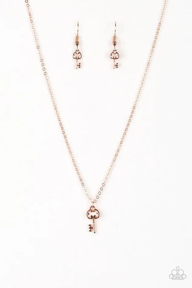 Necklaces Paparazzi Jewelry Paparazzi Necklace Very Low Key Copper