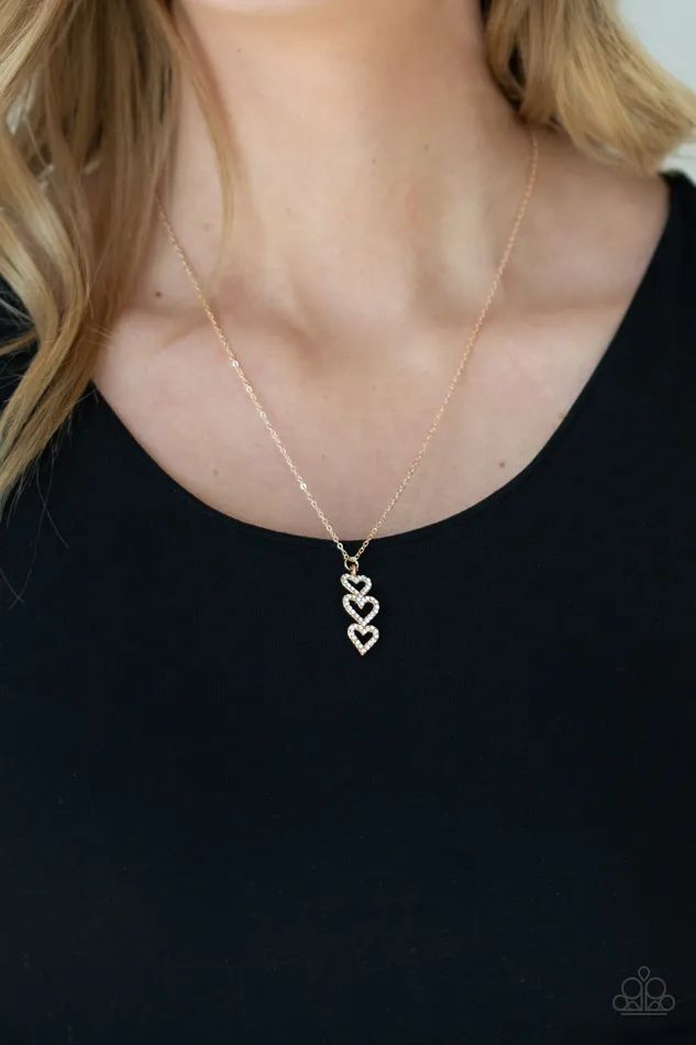 Necklaces Paparazzi Jewelry Paparazzi Necklace With All Your HEARTS Gold