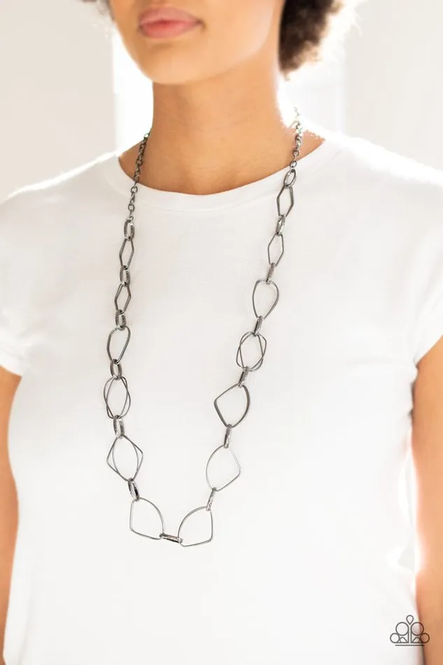 Necklaces Paparazzi Necklace Attitude Adjustment Black Paparazzi Jewelry