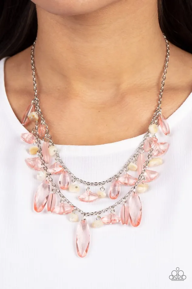 Necklaces Paparazzi Necklace Candlelit Cabana Pink Paparazzi Jewelry