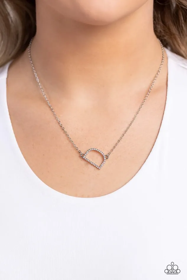 Necklaces Paparazzi Necklace INITIALLY Yours D White Paparazzi Jewelry