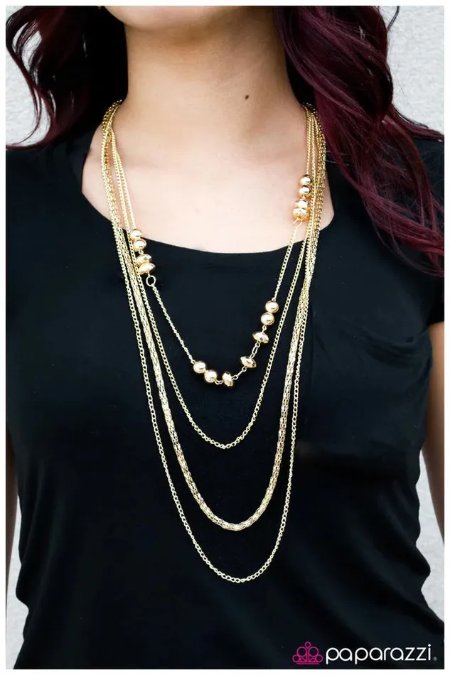 Necklaces Paparazzi Necklace Parallel Universe Gold Paparazzi Jewelry
