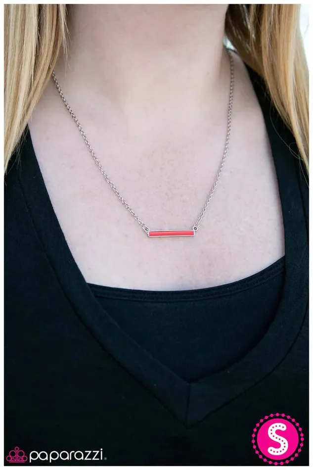 Necklaces Paparazzi Necklace Plain and Simple Red Paparazzi Jewelry