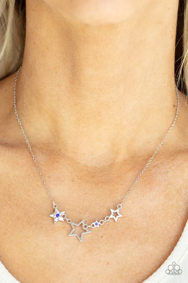 Necklaces Paparazzi Necklace Proudly Patriotic Blue Paparazzi Jewelry