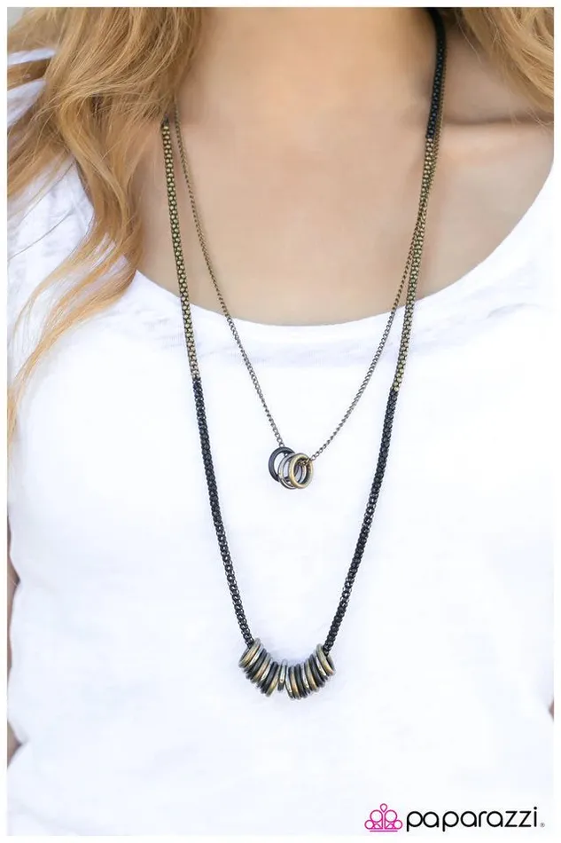 Necklaces Paparazzi Necklace RingADingDing Brass Paparazzi Jewelry