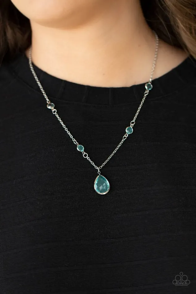 Necklaces Paparazzi Necklace Romantic Rendezvous Blue Paparazzi Jewelry