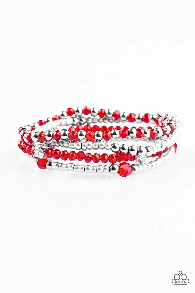 Paparazzi Bracelet All Glam Red Paparazzi Jewelry Bracelets