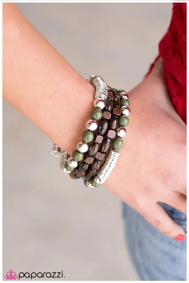Paparazzi Bracelet All in the Wrist Green Paparazzi Jewelry Bracelets
