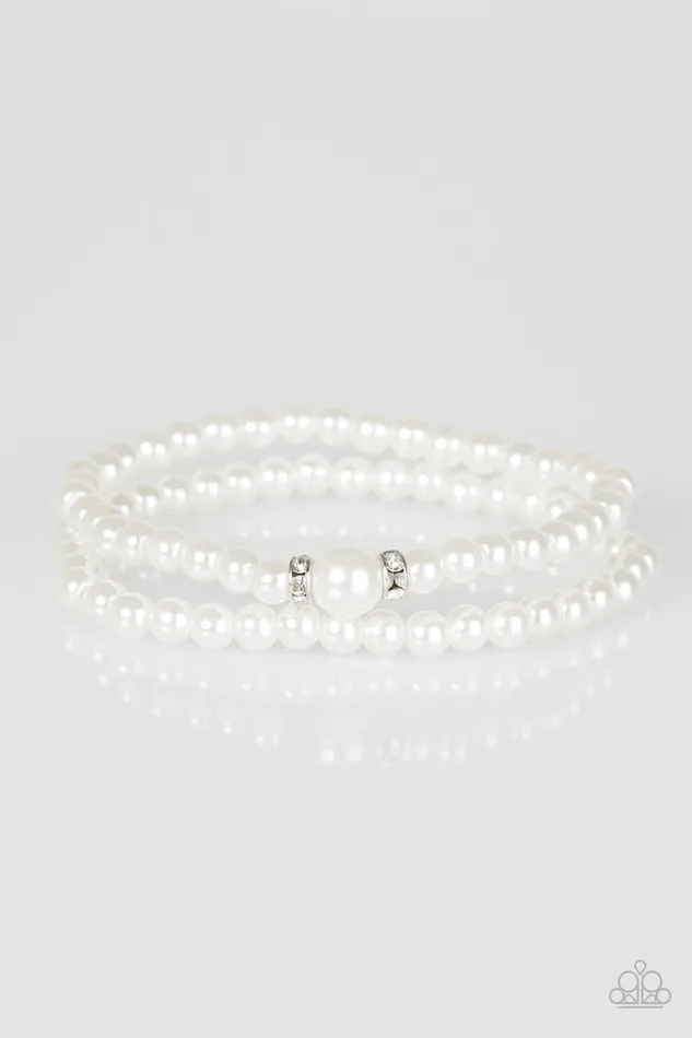 Paparazzi Bracelet Cambridge Chic White Paparazzi Jewelry Bracelets