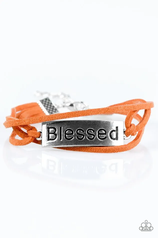 Paparazzi Bracelet Feeling Blessed Orange Paparazzi Jewelry Bracelets