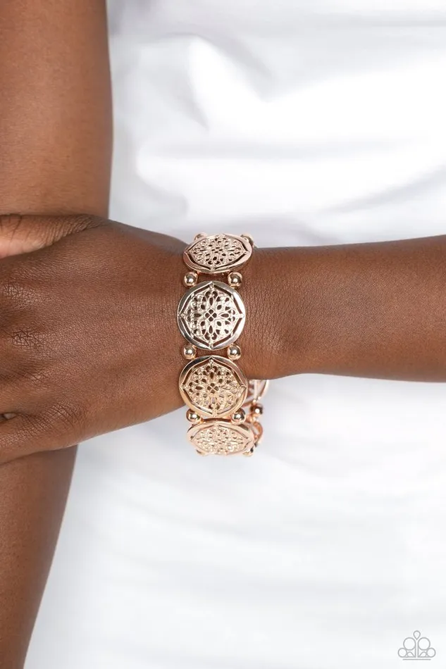Paparazzi Bracelet Filigree Fanfare Rose Gold Paparazzi Jewelry Bracelets