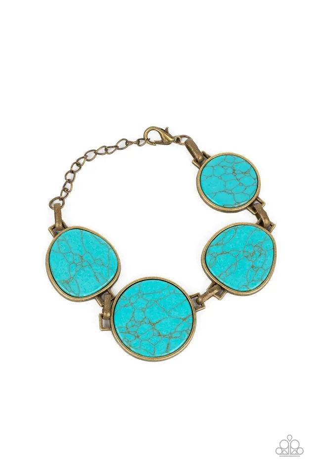 Paparazzi Bracelet Flat Out Frontier Brass Paparazzi Jewelry Bracelets