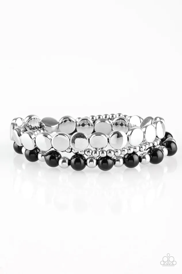 Paparazzi Bracelet Girly Girl Glamour Black Paparazzi Jewelry Bracelets
