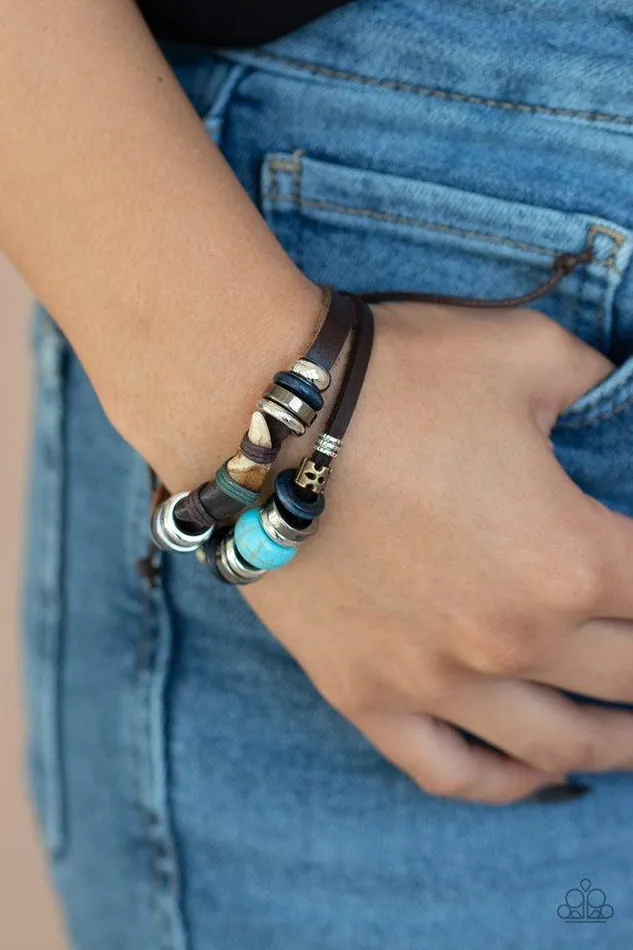 Paparazzi Bracelet Ground Swell Blue Paparazzi Jewelry Bracelets
