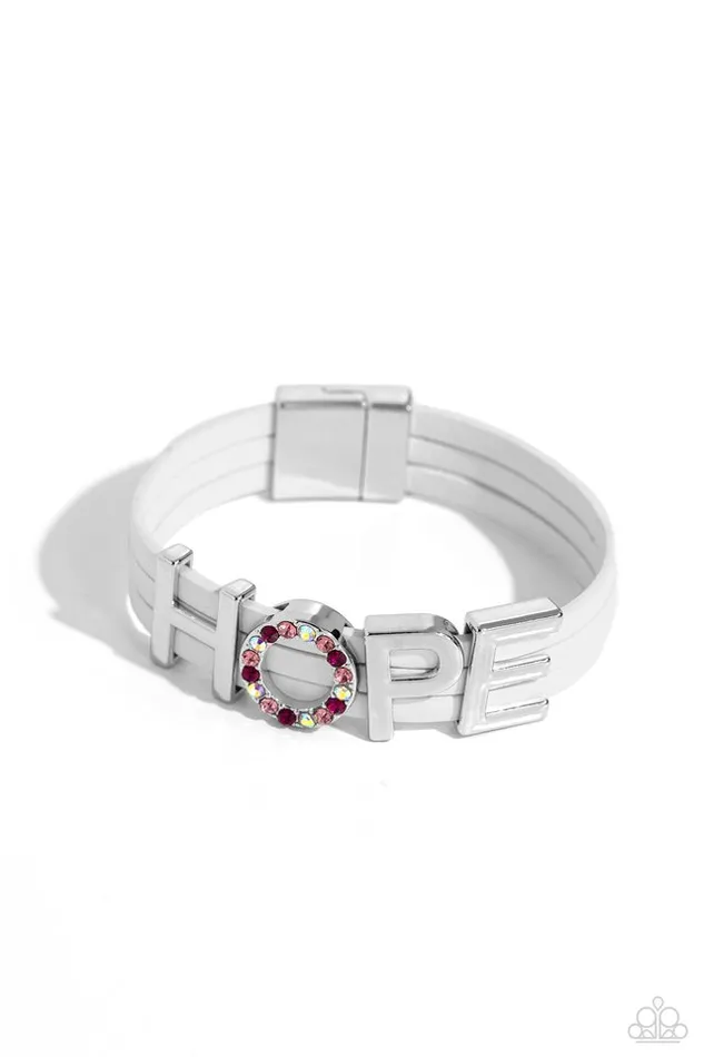 Paparazzi Bracelet Hopeful Haute White Paparazzi Jewelry Bracelets Paparazzi Bracelet Hopeful Haute White Paparazzi Jewelry Bracelets