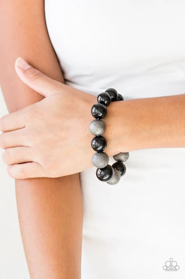 Paparazzi Bracelet Humble Hustle Black Paparazzi Jewelry Bracelets