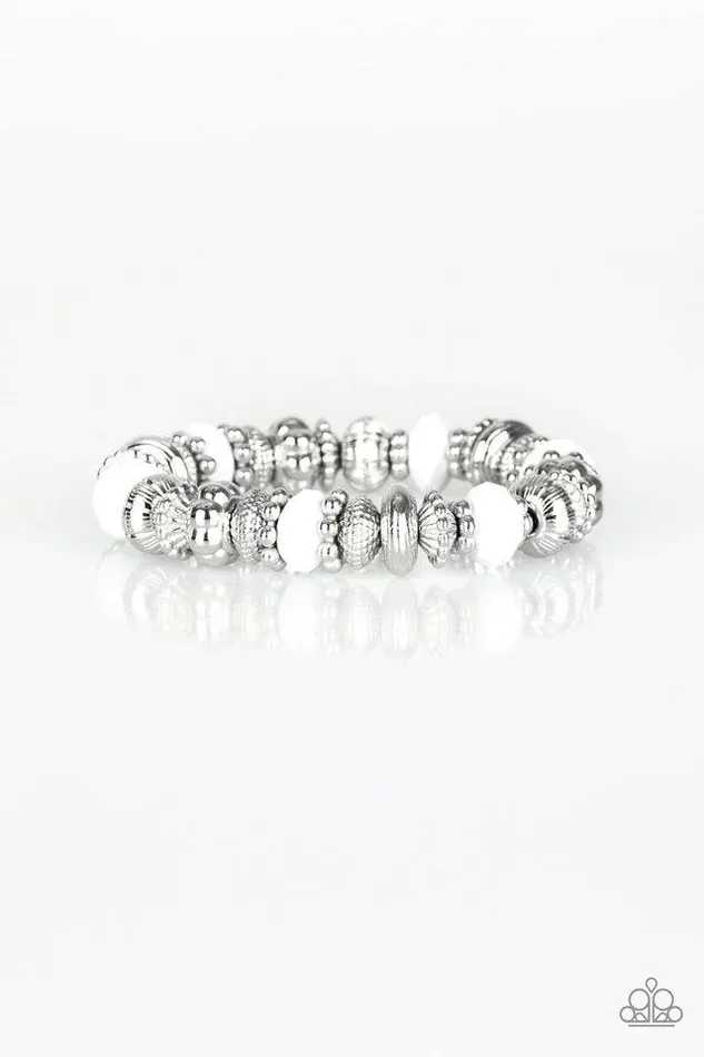 Paparazzi Bracelet Live Life To The COLORfullest White Paparazzi Jewelry Bracelets