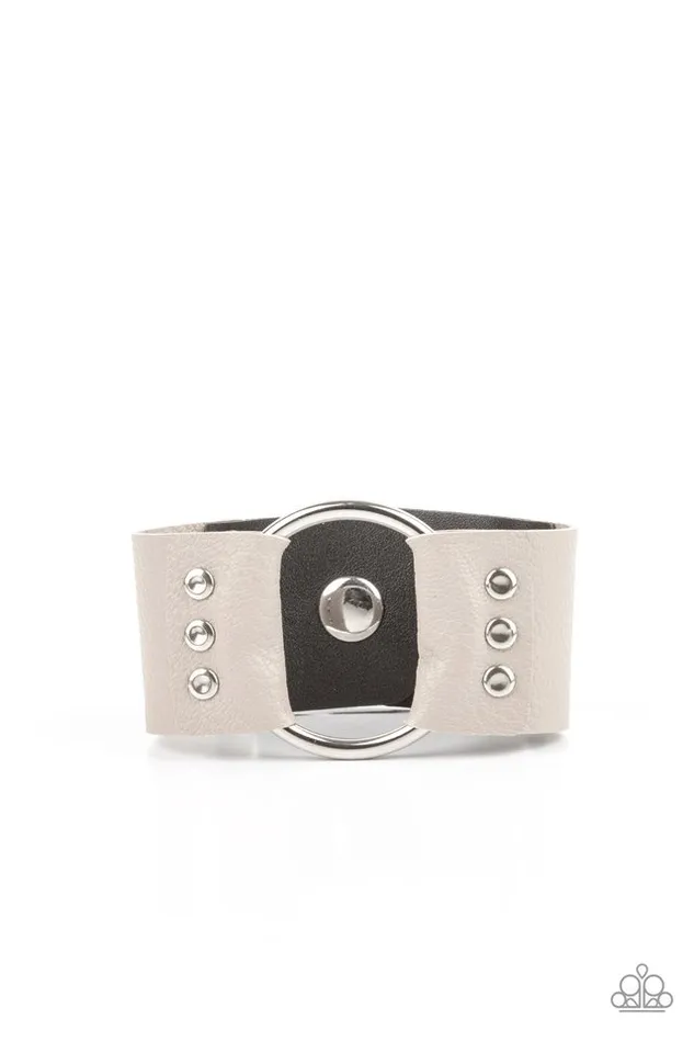 Paparazzi Bracelet Moto Mayhem Silver Paparazzi Jewelry Bracelets
