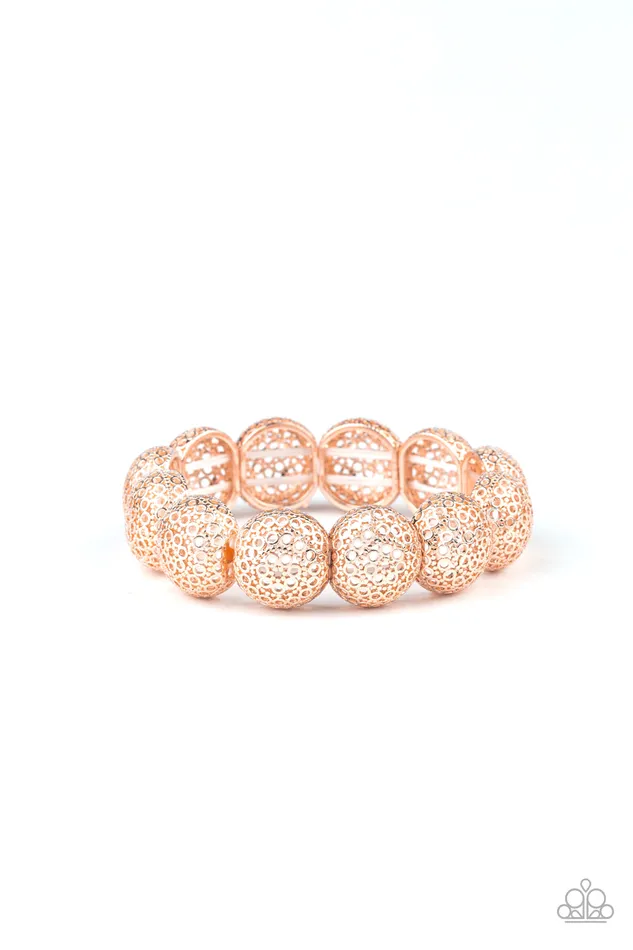 Paparazzi Bracelet Obviously Ornate Rose Gold Paparazzi Jewelry Bracelets