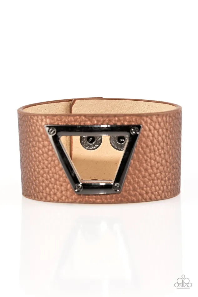 Paparazzi Bracelet Power Play Brown Paparazzi Jewelry Bracelets