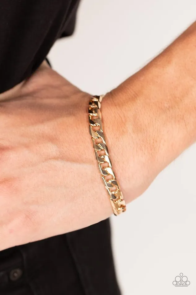 Paparazzi Bracelet Rockstar Road Gold Paparazzi Jewelry Bracelets