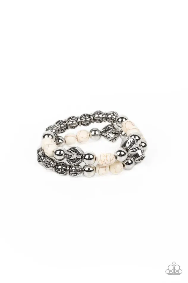 Paparazzi Bracelet Sagebrush Saga White Paparazzi Jewelry Bracelets Paparazzi Bracelet Sagebrush Saga White Paparazzi Jewelry Bracelets