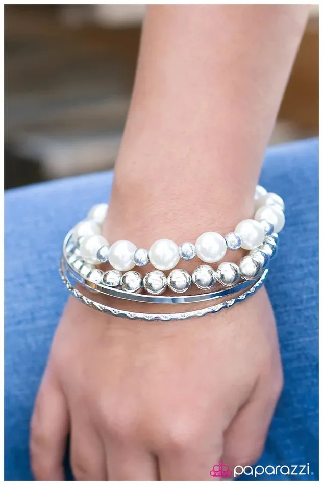 Paparazzi Bracelet The Millennial White Paparazzi Jewelry Bracelets