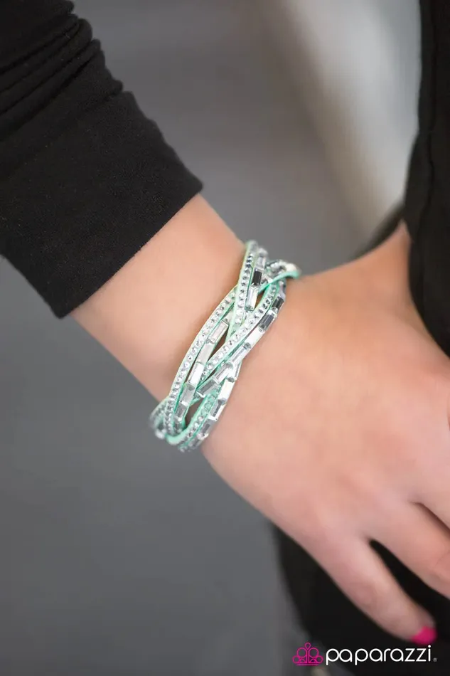 Paparazzi Bracelet Too Cool For School Green Paparazzi Jewelry Bracelets