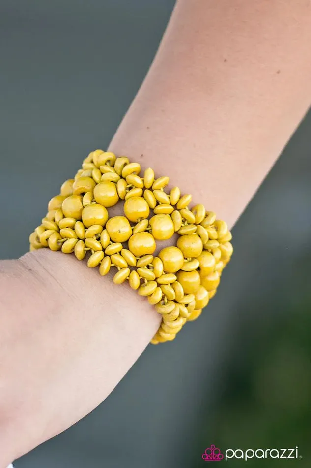 Paparazzi Bracelet Tropical Bliss Yellow Paparazzi Jewelry Bracelets