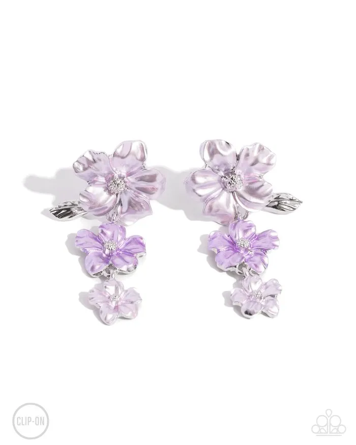 Paparazzi Earring Balanced Bouquet Purple Paparazzi Jewelry Earrings Paparazzi Earring Balanced Bouquet Purple Paparazzi Jewelry Earrings