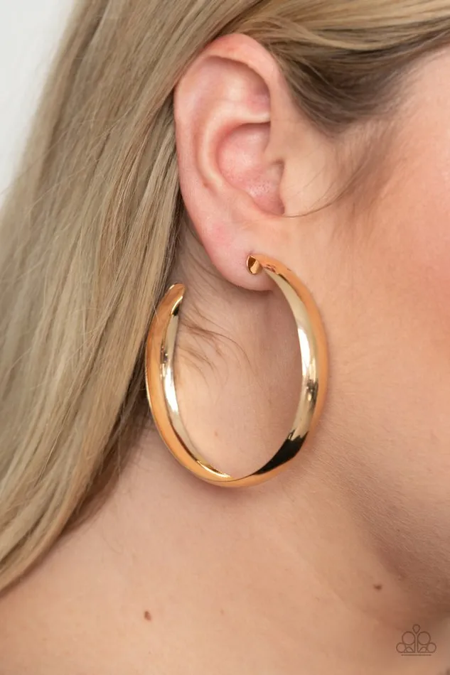 Paparazzi Earring BEVEL In It Gold Paparazzi Jewelry Earrings