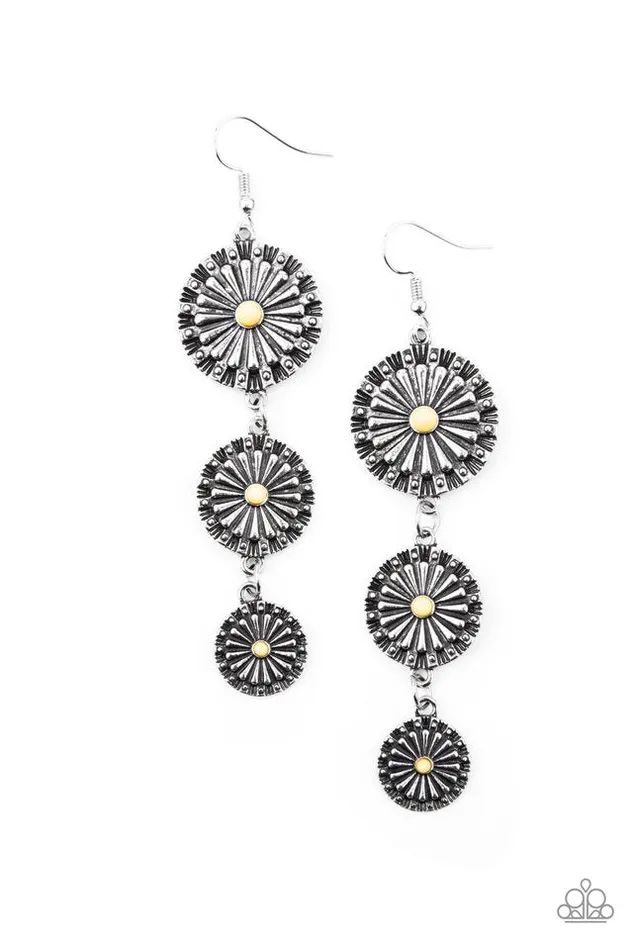 Paparazzi Earring Festively Floral Yellow Paparazzi Jewelry Earrings Paparazzi Earring Festively Floral Yellow Paparazzi Jewelry Earrings